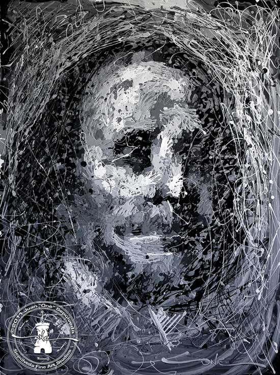 One - Juan Sepulveda - Franklin-Splatter-30x40