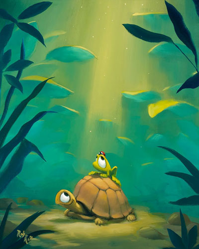 Rob Kaz - Got Your Back - signed and numbered limited edition print on canvas