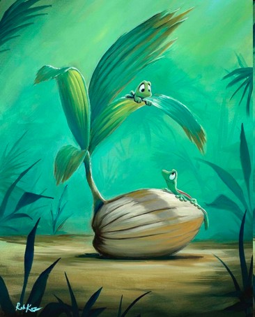 Rob Kaz - Meeting Mo - signed and numbered limited edition print on canvas