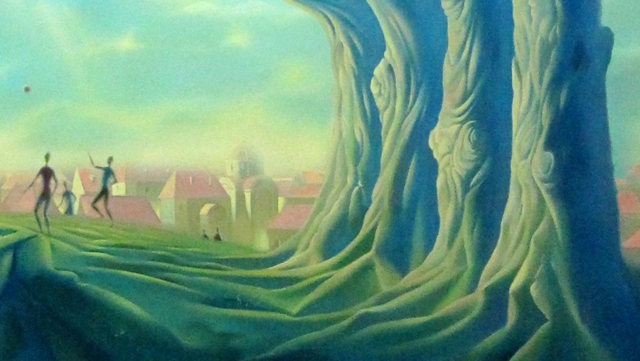 Vladimir Kush - Time Account - Original oil on canvas painting