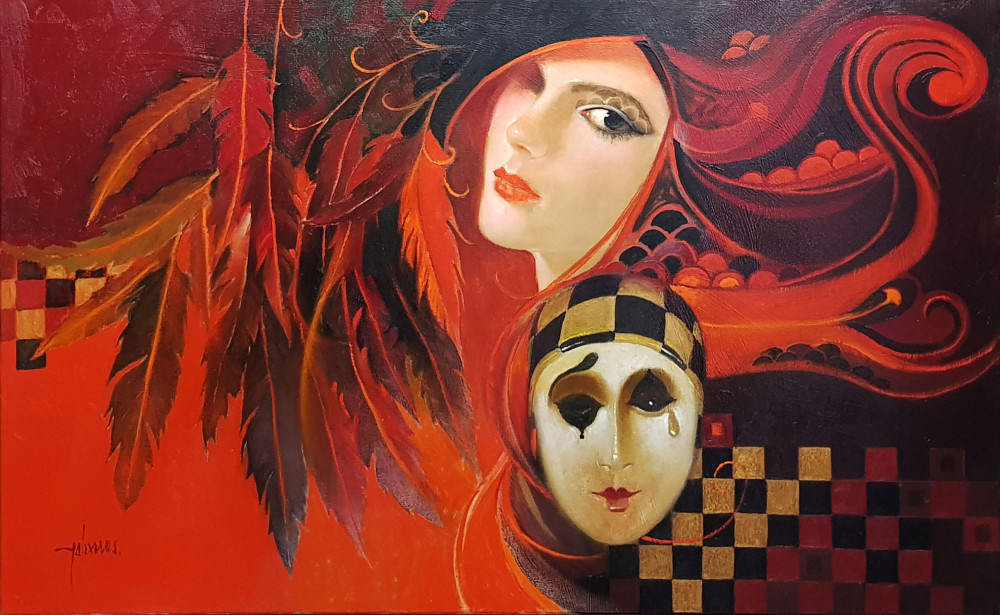 Felix Mas - ARLEQUIN - Original painting