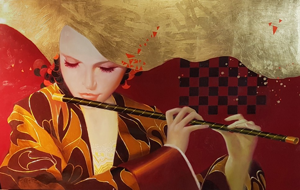 Felix Mas - THE FLUTE - Original painting