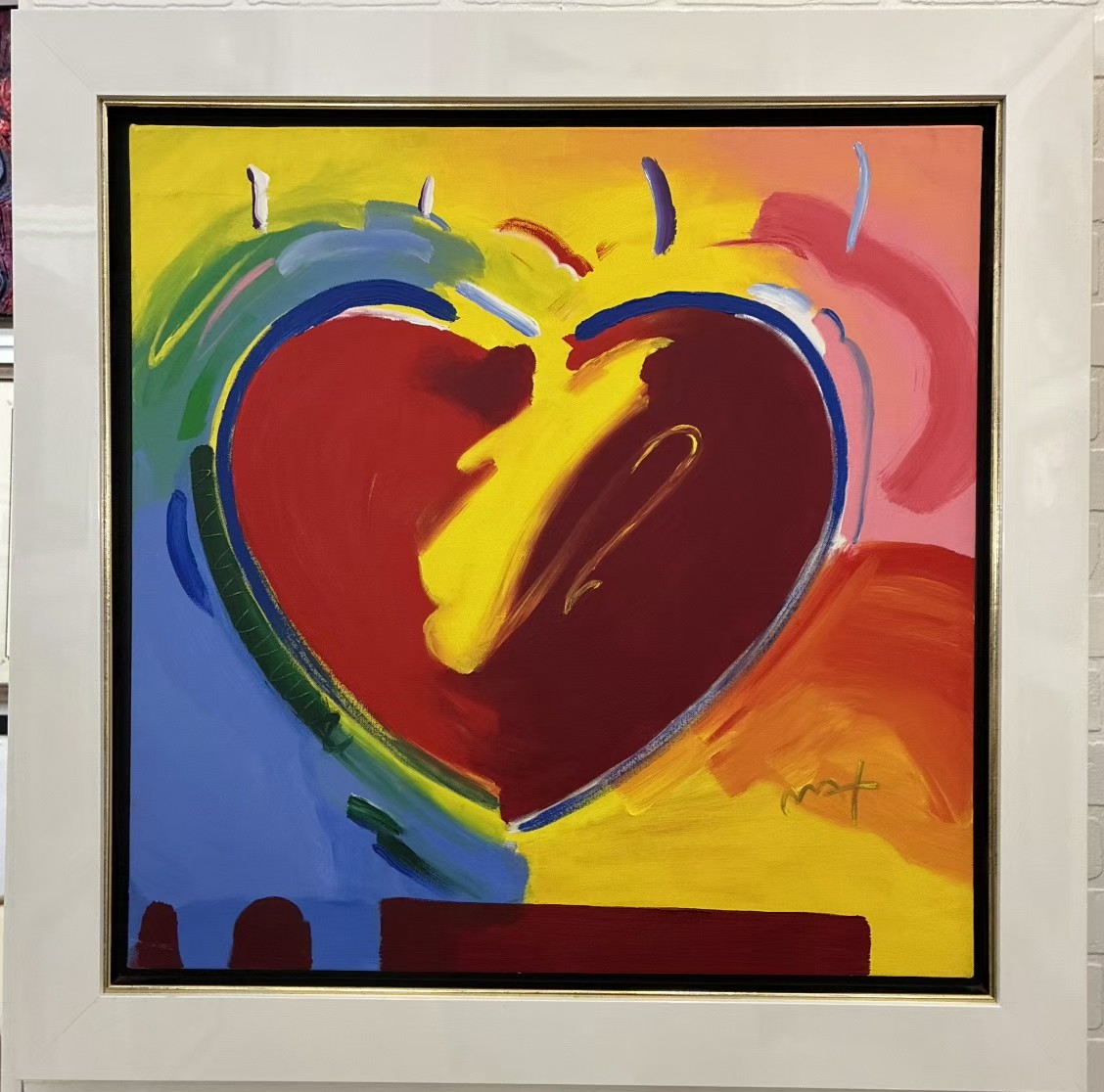 HEART - original painting on canvas - Fine Art by Peter Max