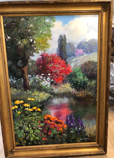 Kent Wallis - A GARDEN IDEAL - original painting on canvas