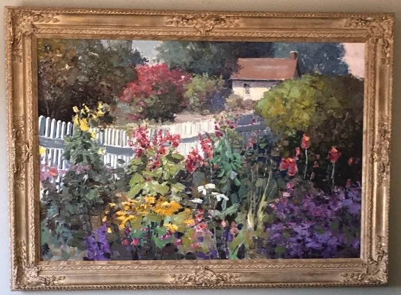 Kent Wallis - FOLLOW THE FENCE - original painting on canvas