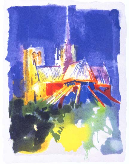 Leroy Neiman - paris suite notre dame - serigraph