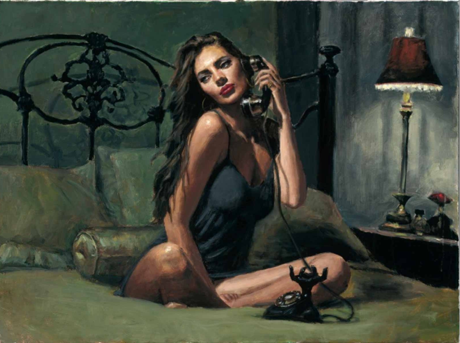 Fabian Perez - Black Phone II Signed and Numbered Limited Edition
