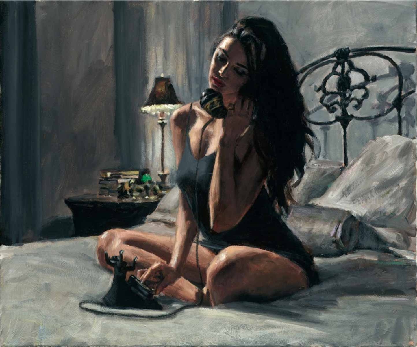 Fabian Perez - Black Phone III Signed and Numbered Limited Edition