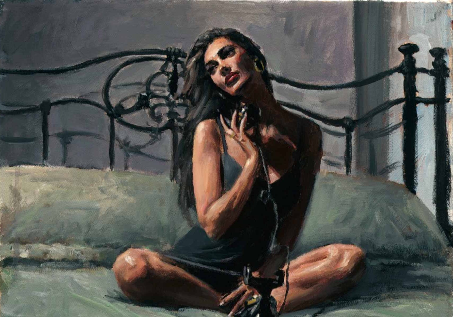 Fabian Perez - Black Phone IV Signed and Numbered Limited Edition.