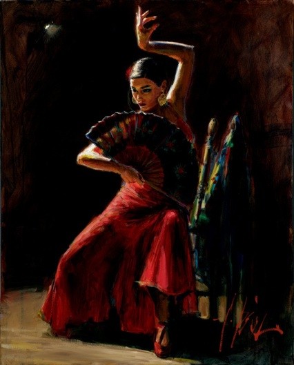 Fabian Perez - Celina Con Abanico III