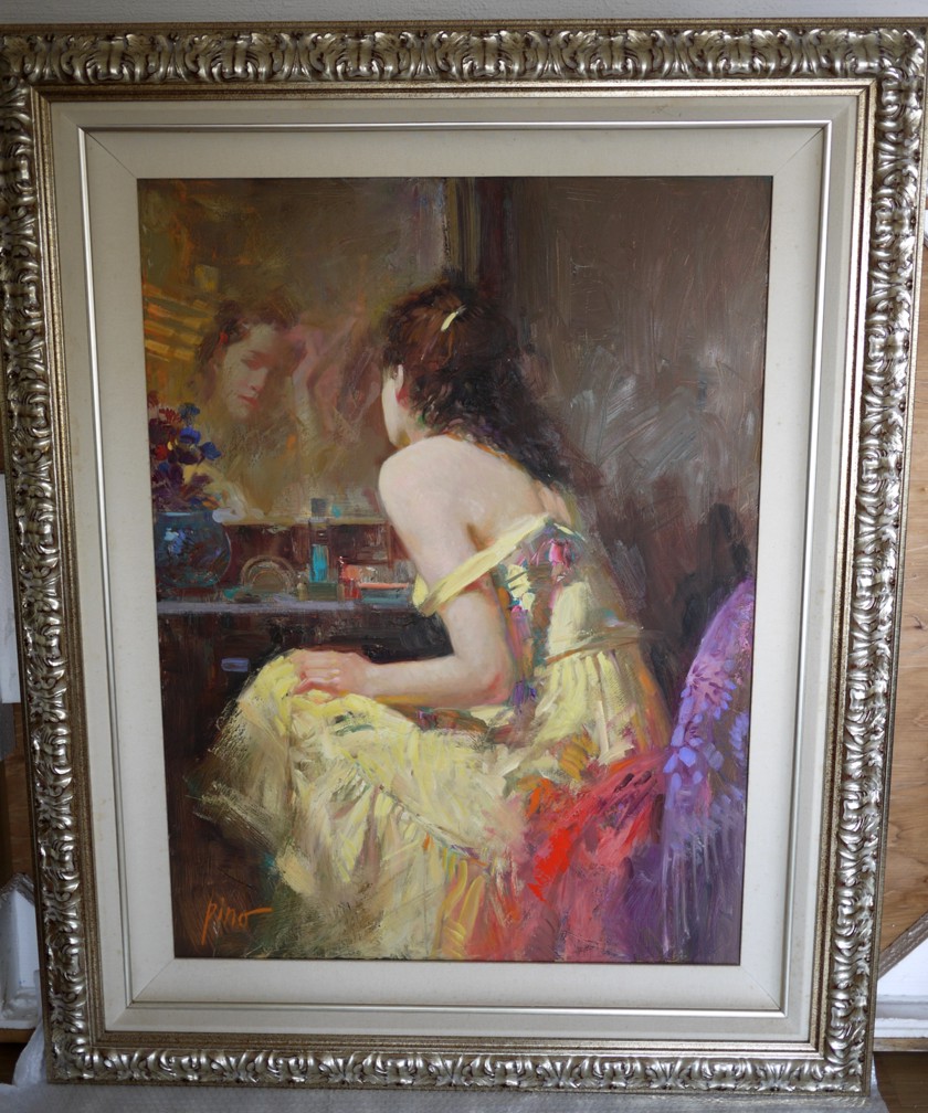 A CHERISHED MOMENT by Pino
Original Painting, Oil on Canvas
 width=