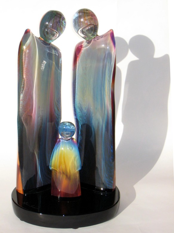 Dino Rosin - The Family - Walking - Calcedonia Glass sculpture from ...