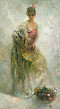 La Modelo Fine Art by Jose Royo - serigraph on Panel