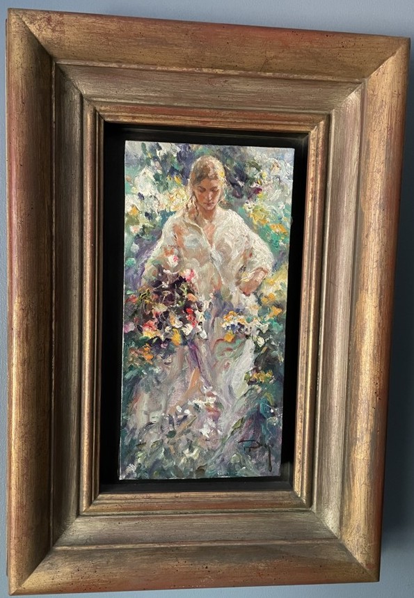 ENTRES LAS FLORES - Original Painting Fine Art by Jose Royo