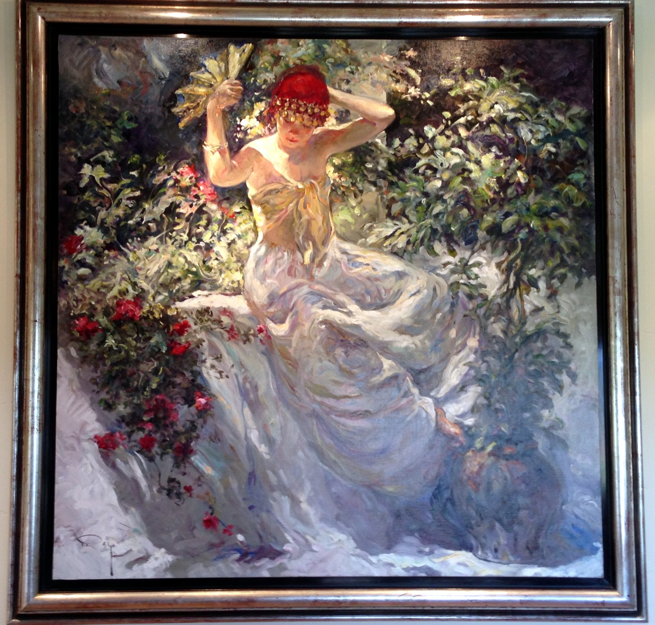 Perla Y Escarlata Original Oil on Canvas Painting Fine Art by Jose Royo