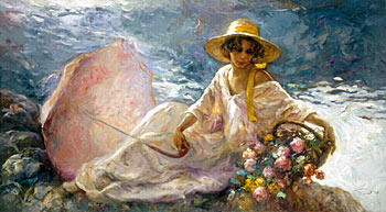 Jose Royo - En La Orilla - Serigraph on Panel