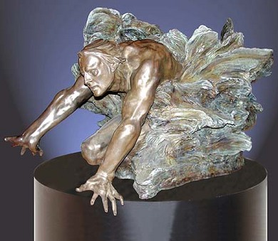 M.L. Snowden - cataclasis active Bronze Sculpture