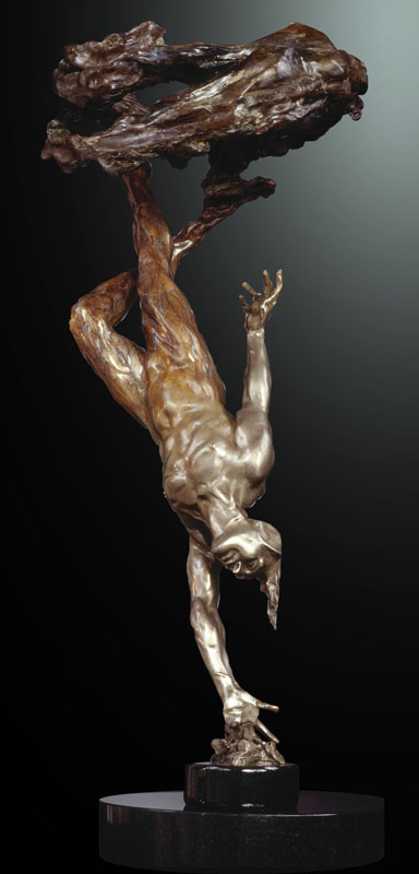 M.L. Snowden - Rainpillar Bronze Sculpture