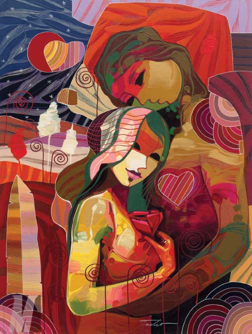 Tadeo Zavaleta - Corazon Como Una Flor - limited edition print on Canvas