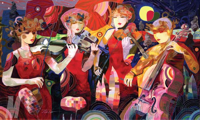 Tadeo Zavaleta - Enchanting Music - limited edition print on Canvas