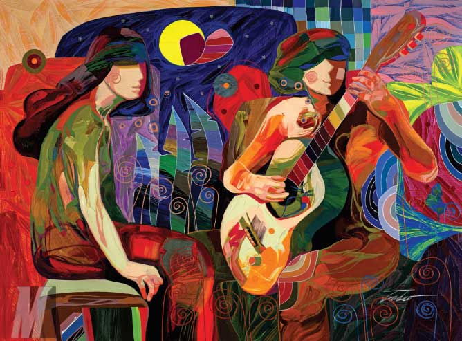 Tadeo Zavaleta - Gypsy Melody - limited edition print on Canvas
