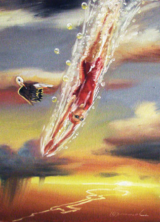 Glen Tarnowski - DIVE RIGHT IN
15 x 11
Original Oil on Canvas