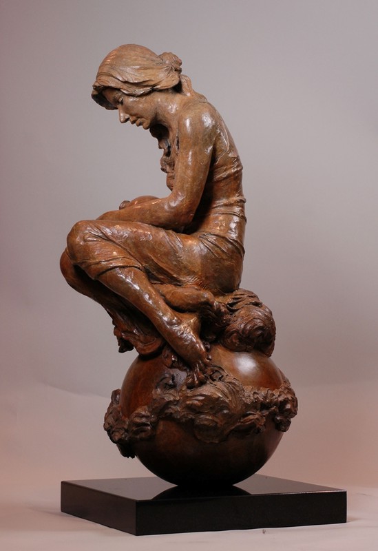 N. TUAN - ZODIAC - Aquarius - bronze sculpture