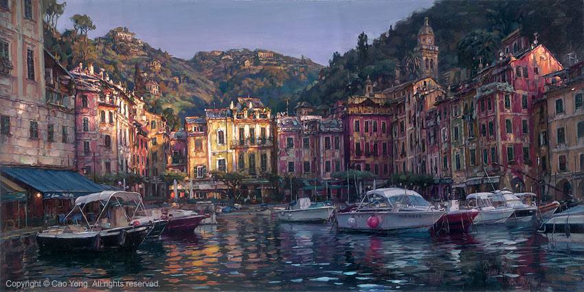 Dawn in Portofino by Cao Yong